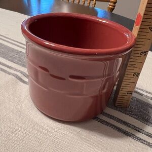 Longaberger Woven Traditions 1 pint salt crock, paprika